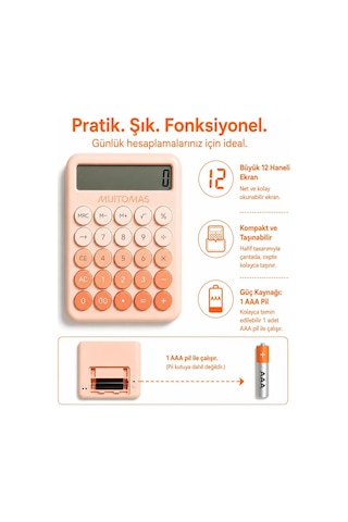 Muıtomas Hesap Makinesi Pembe