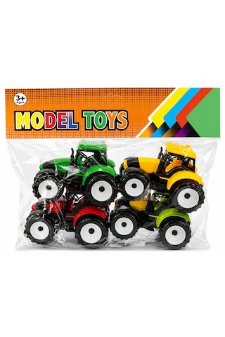 Model Toys 4 Lü Oyuncak Traktör Seti Çok Renkli
