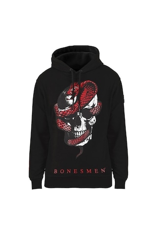 Bonesmen Erkek Kapüşonlu Sweatshirt (463015844) Siyah