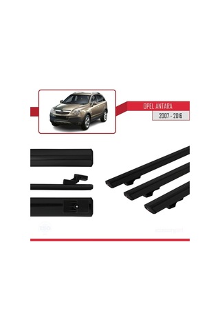 Opel Antara 2007-2016 Arası İle Uyumlu Basic Model Ara Atkı Tavan Barı Siyah 3 Adet
