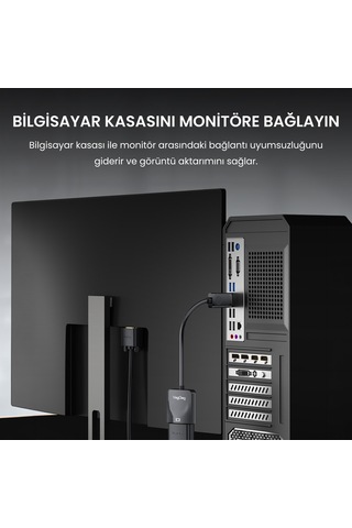 Veggieg Mini Displayport Dp To Vga Full Hd 1080p 60hz Çevirici Dönüştürücü Adaptör