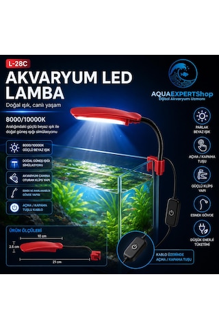 Sobo Akvaryum Lambası Led - Balık Işığı - Akvaryum Işığı - Açma Kapama Tuşlu - Kırmızı - 28 Cm - L-28c Sobo Akvaryum Lambası Led - Balık Işığı - Akvaryum Işığı - Açma Kapama Tuşlu - Kırmızı - 28 Cm - L-28c