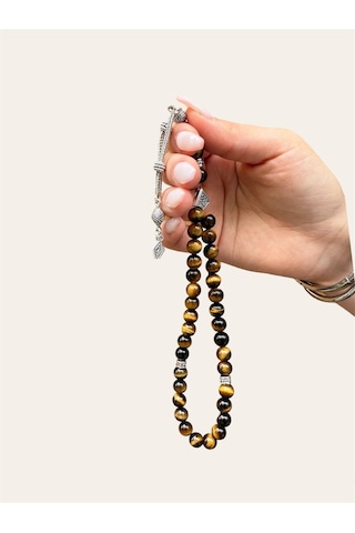 8 Mm Küre Kesim Kaplan Gözü Doğal Taş Tesbih