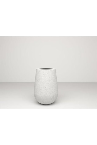 Nuano Consept Zono Serisi Uzun Saksı Beyaz 30x35