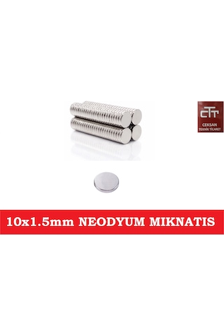 Neodyum Yuvarlak Mıknatıs-10X1.5Mm 5-12- 24-50-100-250-500 Adet 100 Adet