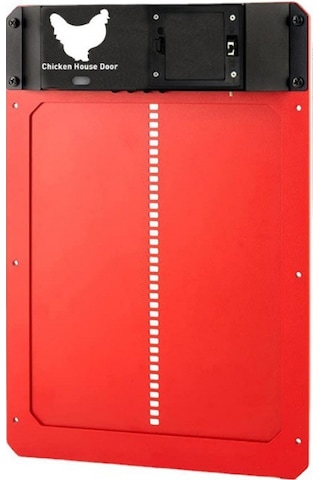 Tuomeng Otomatik Işığa Duyarlı Tavuk Kümesi Kapısı Tavuk Kümesi Evcil Hayvan Kapısı Hayvancılık Kırmızı