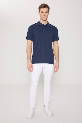 AC&Co / Altınyıldız Classics Altinyildiz Classics Erkek Lacivert Slim Fit Dar Kesim Polo Yaka %100 Pamuk Tişört 4A4820200001PLCXXL Lacivert