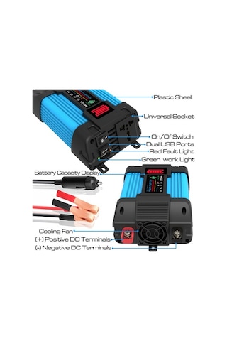 Dancemonkey Dc12v-ac220v 300w Araba Dönüşüm İnvertörü Güç Dönüşüm Cihazı