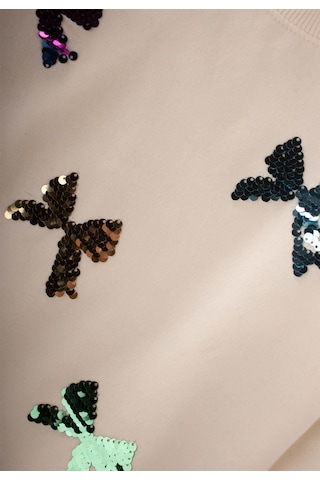 Pullu Sweatshirt 2-10 Yaş Ekru Ekru