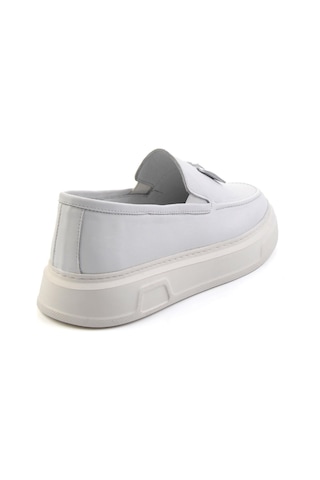 Bambi Beyaz Leather Erkek Loafer Ayakkabı E01080107603 Beyaz
