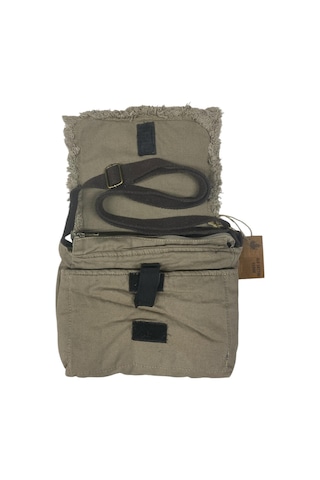 Vintage Küçük Salaş Unisex Günlük Çapraz Postacı Çantası S Boy 26x20cm Bej