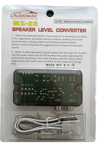 Audiomax Mx-22 Anfi Çevirici 2 Kanal Konvertör Çıkış Dönüştürücü