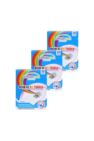 Renk Koruyucu Çamaşırlar İçin 20'li Mendil Üçlü Set