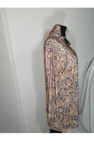 Mesa Mayo Battal Tam Leopar Elbise Mayo Leopar