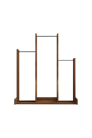 Decormet Salvitor 3lü Elbise Askısı Ceviz Çok Renkli