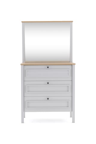 Taiga Aynalı Şifonyer Y:142 G:75 D:41 / Buz Gri
