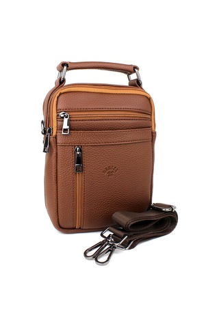 Erkek Taba Omuz Askılı Çok Bölmeli El Ve Omuz Çantası Taba