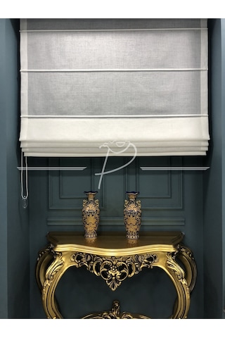 Katlamalı Keten Tül Perde 1. Kalite Foldet Keten Kumaş Mekanizmalı Tül