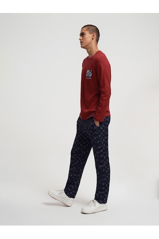 Regular Fit Erkek Pijama Bordo
