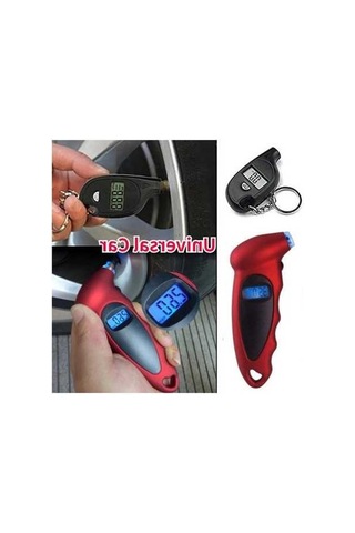 Fastbuy Dijital Lastik Basınç Ölçer, Lcd Ekranlı, Kırmızı, Oto Lastik Hava Basıncı Ölçme Aleti