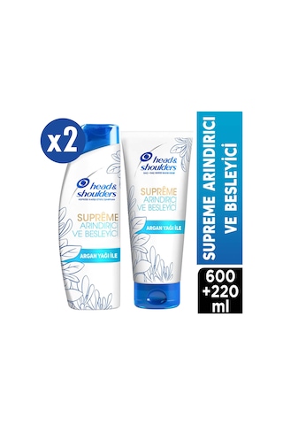 Head & Shoulders Supreme Şampuan 2 x 300 ML + Saç Kremi 220 ML