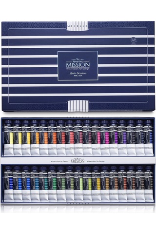 Mijello Mission White Class Pigment Sulu Boya 15ml x 34 Renk