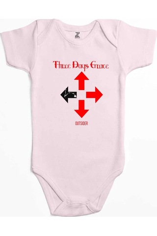 Zepplin Giyim Three Days Grace Outsider Pembe Bebek Body Zıbın