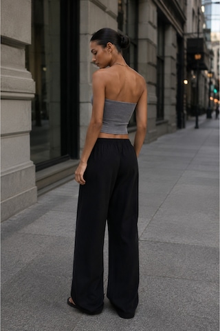 Overmax Siyah Beli Lastikli Bol Paça Pantolon Yazın Favorisi Siyah - 887940803 Siyah