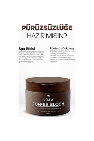 Uraw Coffee Bloom Arındırıcı Body Scrub 200 ML