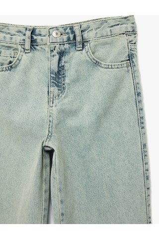 Koton Pamuklu Cepli Bol Kesim Denim Pantolon Lıght Indıgo 6skg40025ad Açık Mavi
