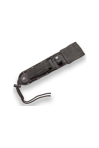 Joker 0786 Survival Rubber Handle Titanyum Kaplamalı Kılıflı Kamp Bıçak Siyah