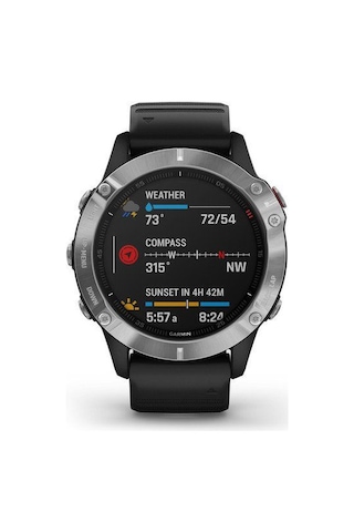 Garmin Fenix 6 Multispor GPS Akıllı Saat (Distribütör Garantili) Gümüş
