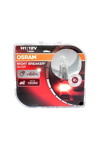 Osram 12vx55w H1 %100 Nıght Breaker Sılver Lambaları Seti 241646568