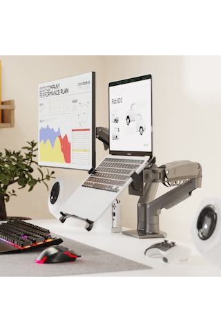 Nb F160- Fp2 Çift Kol 17-27 " Monitör Tutucu Ve Laptop Standı