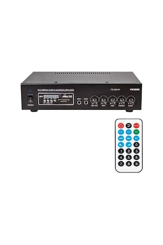 Rose Fr-2001w 80watt 2 Mikrofon Girişli Mp3+ Bluetooth+sd Kart+kumandalı Trafolu Anfi