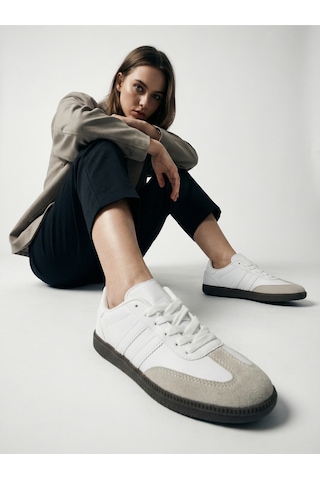 Wipper Retro Serisi Vintage Tasarım Günlük Sneakers Old Money Stil Şık Ve Rahat Kadın Spor Ayakkabı Beyaz