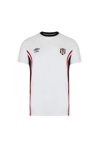 Bjk Tsrt 038 Beşiktaş Lisanslı Antrenman Beyaz Bisiklet Yaka T-shirt Beyaz