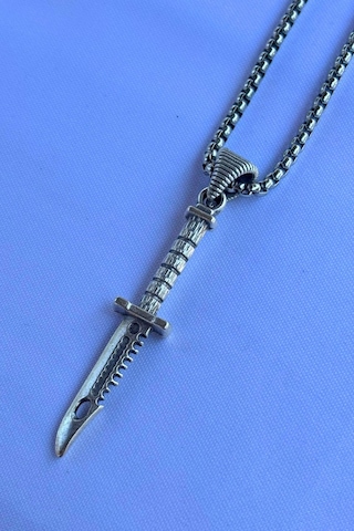 El İşçiliği Paslanmaz Çelik Zincir Erkek Kolye Çok Renkli