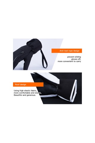 Wezone Kış Sporları İçin Su Geçirmez Ve Dokunmatik Ekran Uyumlu Tek Parmak Kayak Eldiveni - Beyaz Xl Beyaz