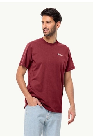 Jack Wolfskin Essential T M Erkek T-shirt-bordo Bordo