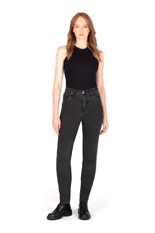 Knox Colton Skinny-fit Korumalı Denim Kadın Motosiklet Pantolonu Koyu Gri