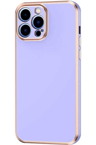 Apple Uyumlu iPhone 12 Pro Max Kılıf Zore Bark Kapak Mor