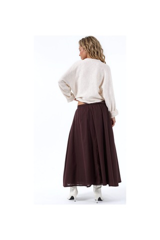 Hiccup Busem Polyester Etek Koyu Mocha Kahve