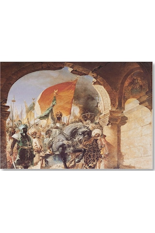 Cakasepetim Fatih Sultan Mehmet İstanbulun Fetihi Ahşap Mdf Tablo