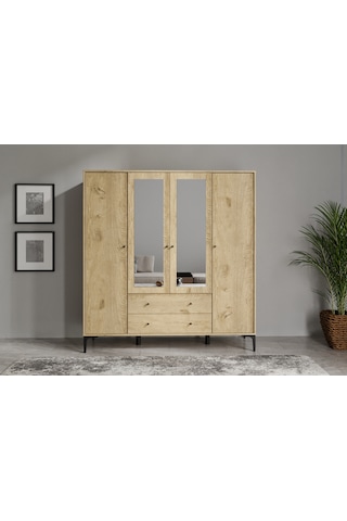 Focus Xl Wood Aynalı Dolap %100mdf