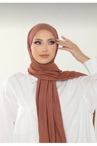 Gesshop Kadın Penya Şal Sütlü Kahverengi
