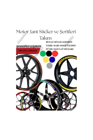 Cfmoto 250sr Jant Sticker İç & Dış Takım Modeli Beyaz