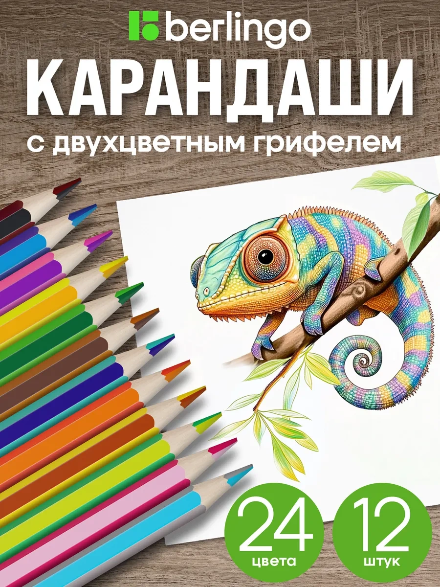 Berlingo Okul İçin 24 Renkli Kalem, 12'li 17310016 Açık Mavi