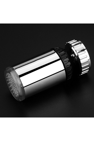 Yaozixa Led Su Sicaklığı Algılayıcı Van Dokunuşsuz 3 Renkli Işıklı 360 Derece Dönen Ev Mutfak Banyo Aksesuarı