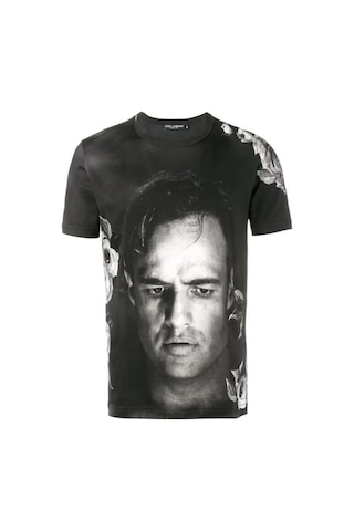 Dolce & Gabbana Dolce&Gabbana Homme Marlon Brando T-shirt G8GX8TFP719 Siyah